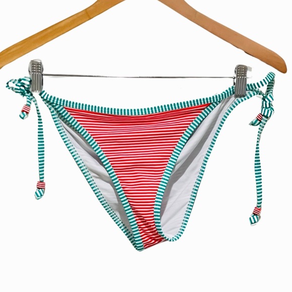 Aerie | NWOT Color block Stripe Bikini Bottom Sz L - Picture 1 of 7